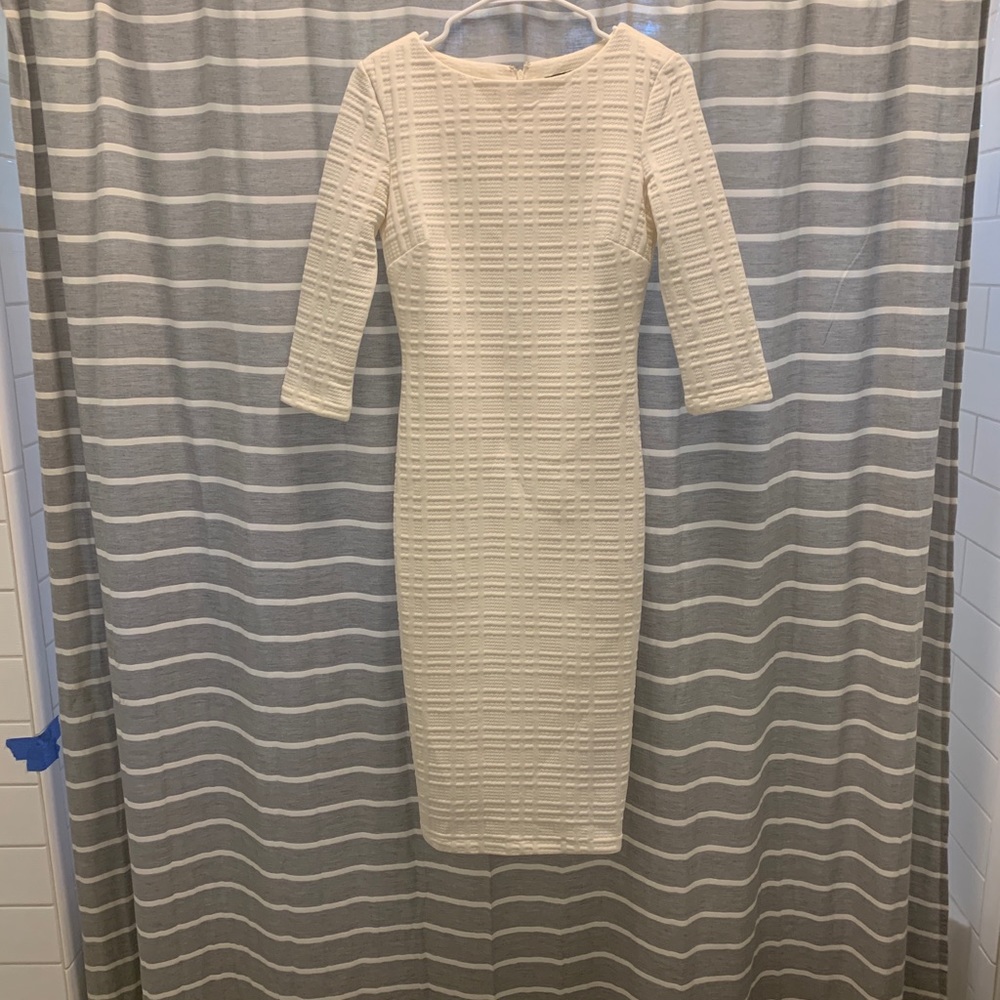 Winter White bodycon Eva Longoria Limit d Dress